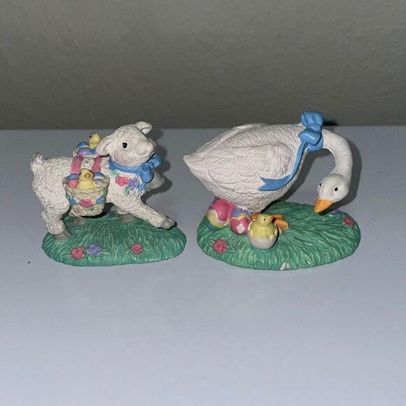 Set of two NWT Midwest Importers Easter figurines (goose & lamb) - Picture 1 of 8